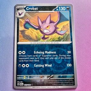 crobat [reverse holo] - 112/182 (uncommon) — pokemon: paradox rift